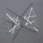 Triple TétraTwist gigognes Sculpture Tenségrité Design