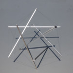 Icosaèdre Verre Inox Carbone Alu Sculpture Tenségrité Design